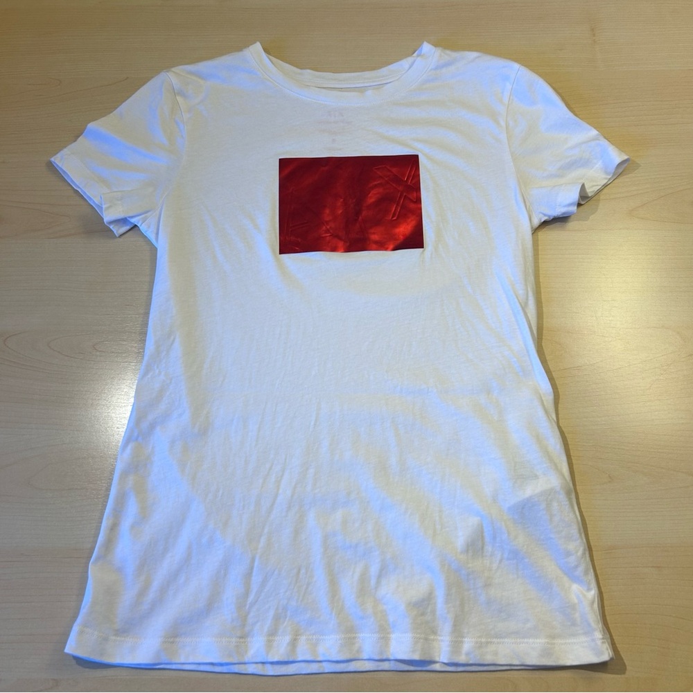 Armani Exchange White Tee with Red Graphic